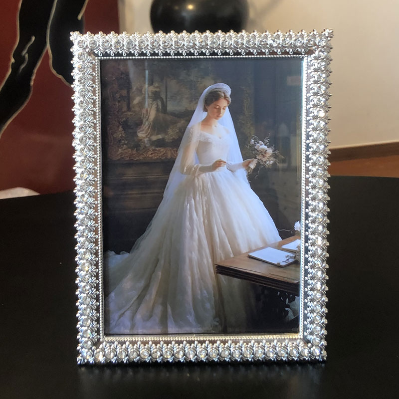 青檬欧式婚纱照相框画框打照片做成摆台高级感写真相架金属摆件框