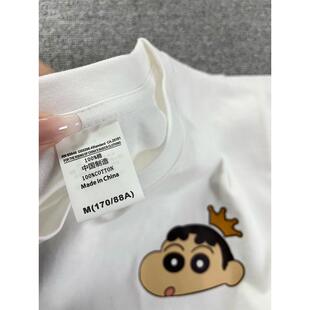 新品 设计感纯棉体恤宽松chic港风 日系复古卡通印花短袖 T恤女夏季
