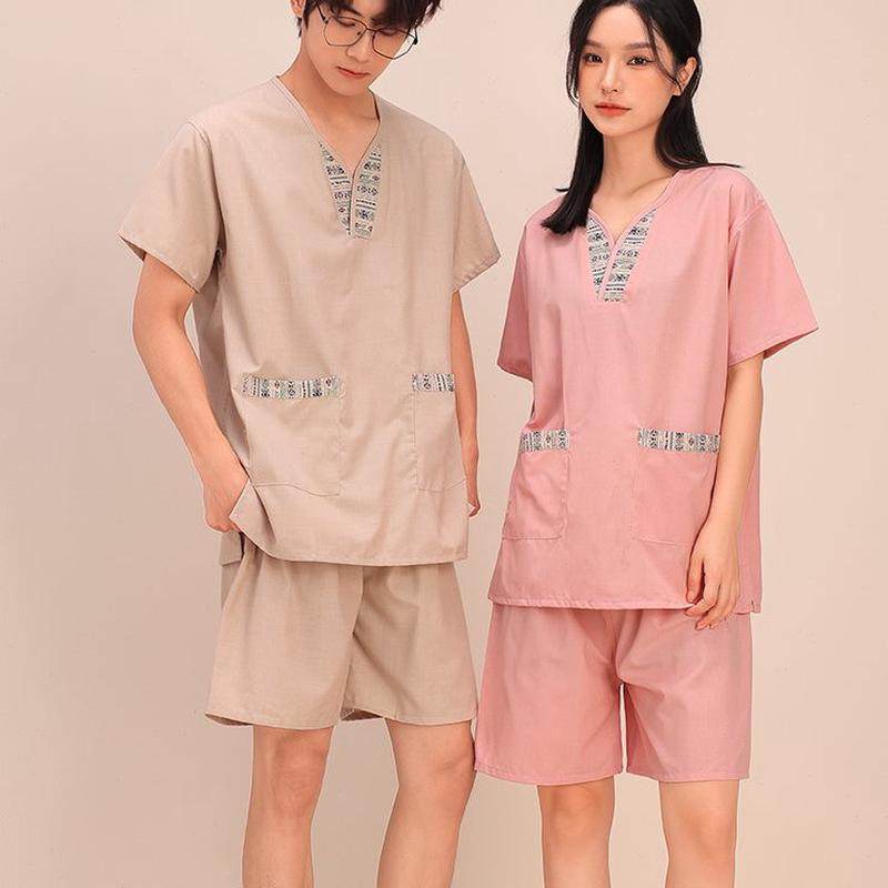 高档大码家居睡衣浴衣疗汗蒸服女新款情侣套装洗浴足采耳贡男款麻,居家布艺,汗蒸服,淘宝优惠券,粉丝福利购,淘宝优惠卷