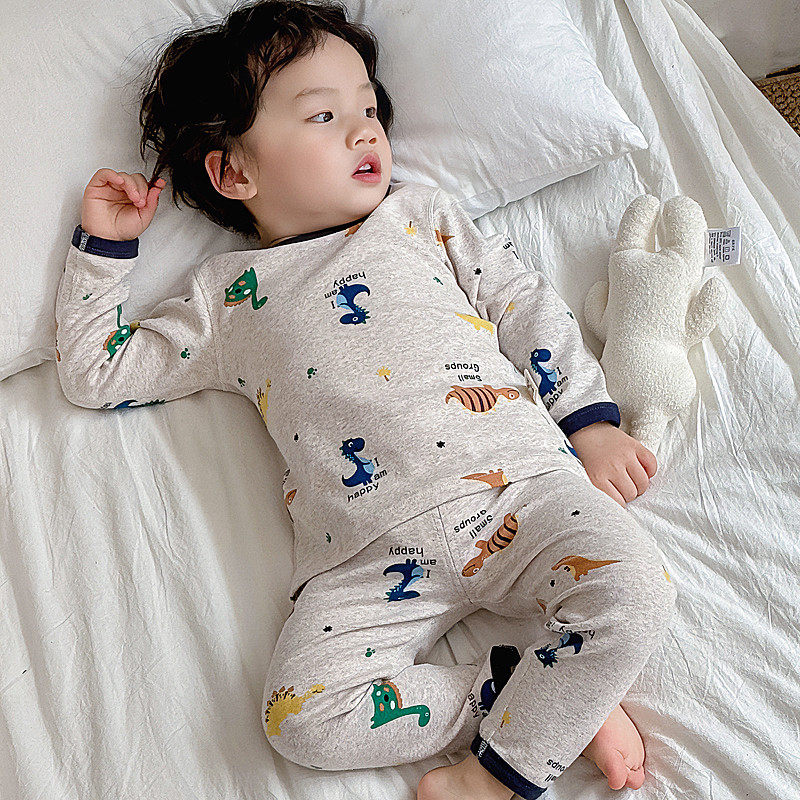 儿童内衣套装纯棉男童秋衣秋裤秋冬宝宝全棉保暖睡衣无骨厚棉毛衫,童装/婴儿装/亲子装,内衣套装,淘宝优惠券,粉丝福利购,淘宝优惠卷