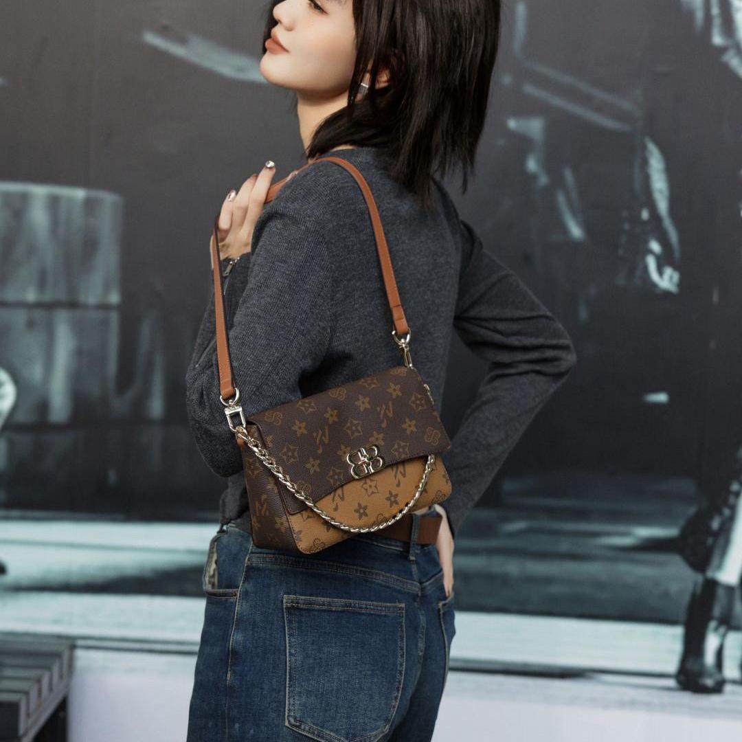 优草坊女包2025新款百搭印花包包质感链条洋气小众斜挎流浪包,箱包皮具/热销女包/男包,腋下包,淘宝优惠券,粉丝福利购,淘宝优惠卷