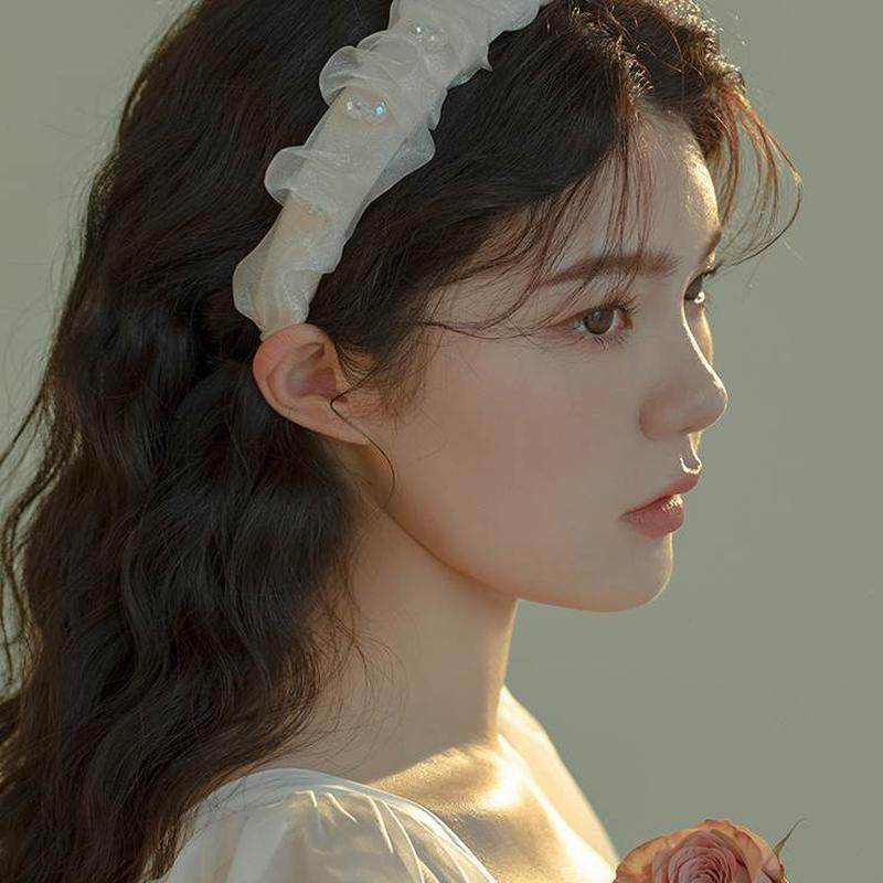 发箍女高颅顶发卡白色头饰新款发捆头箍2023宽边压发褶皱头窟发夹,饰品/流行首饰/时尚饰品新,发饰,淘宝优惠券,粉丝福利购,淘宝优惠卷