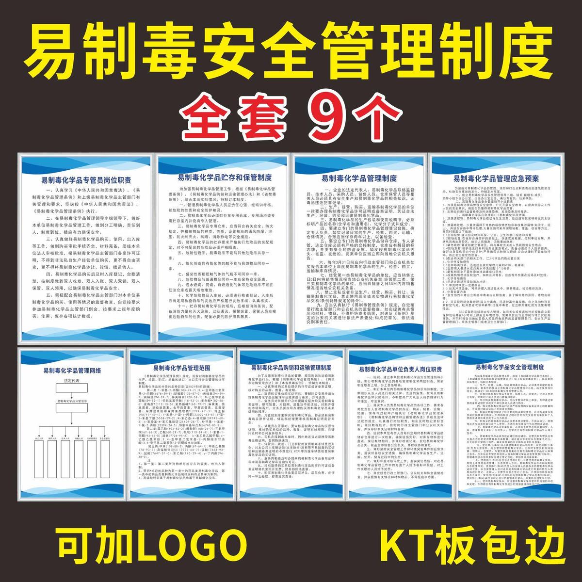 易制毒安全管理制度工厂危险化学品购销运输专管员职责制度标识牌