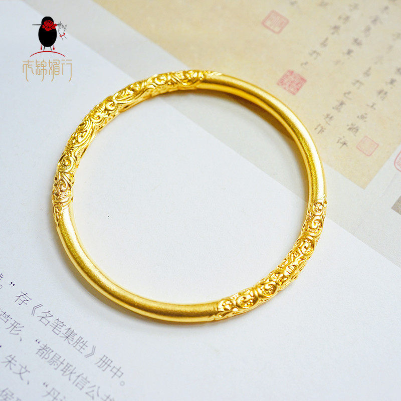 衣锦媚行 金包银卷草纹手镯,饰品/流行首饰/时尚饰品新,手链,淘宝优惠券,粉丝福利购,淘宝优惠卷