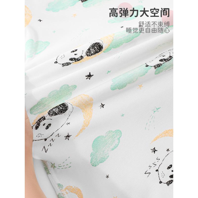 婴儿睡袍莫代尔薄款夏季宝宝儿童天丝睡衣家居服洋气小童长袖睡裙