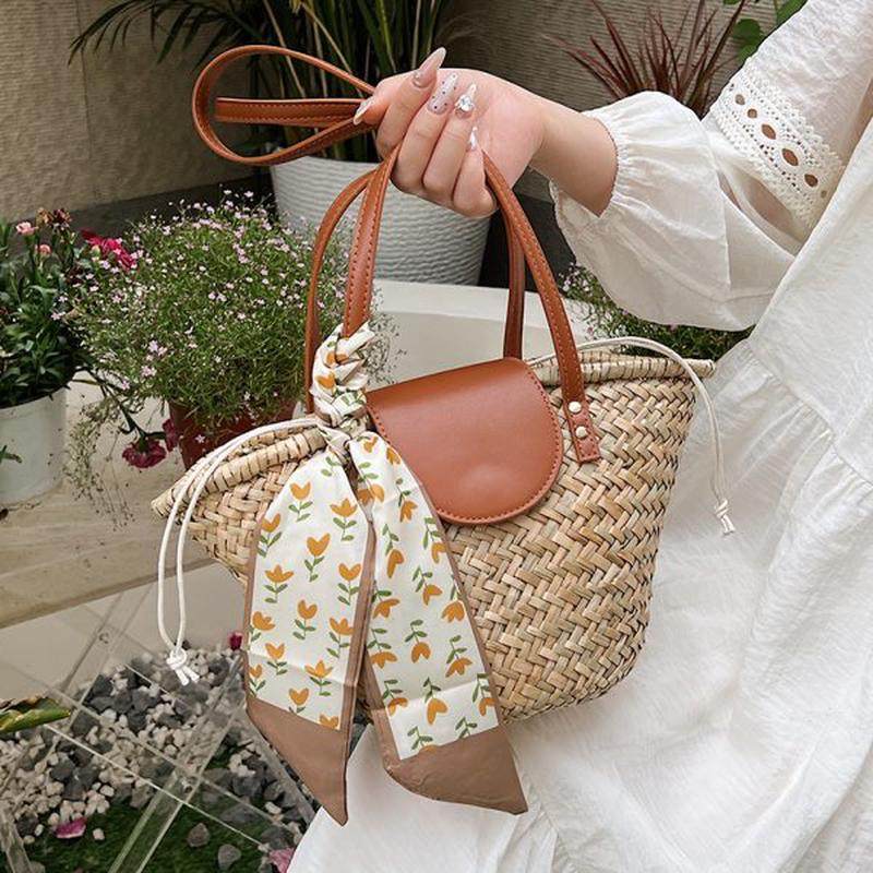 高档手提女独草席百搭单肩包众新款2024竹篦菜篮子包编织包包夏天,箱包皮具/热销女包/男包,水桶包,淘宝优惠券,粉丝福利购,淘宝优惠卷