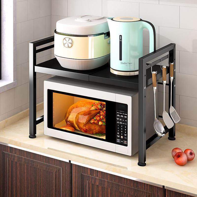 收纳台面双层可伸缩支架架子电饭锅厨房置物架家用桌面微波炉烤箱,厨房/烹饪用具,厨房置物架/置物柜/角架,淘宝优惠券,粉丝福利购,淘宝优惠卷