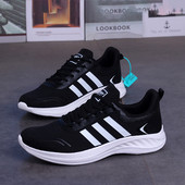 情侣运动鞋 轻便百搭网面透气跑鞋 女跑步鞋 春季 新款 女鞋 平跟波鞋 男