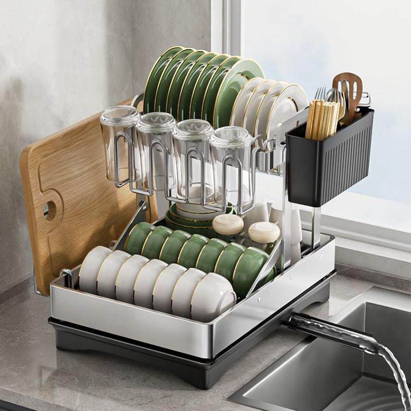 不锈钢厨房置物架碗盘碗筷收纳盒餐具放碗架沥水架多功能碗碟碗柜,厨房/烹饪用具,碗架,淘宝优惠券,粉丝福利购,淘宝优惠卷