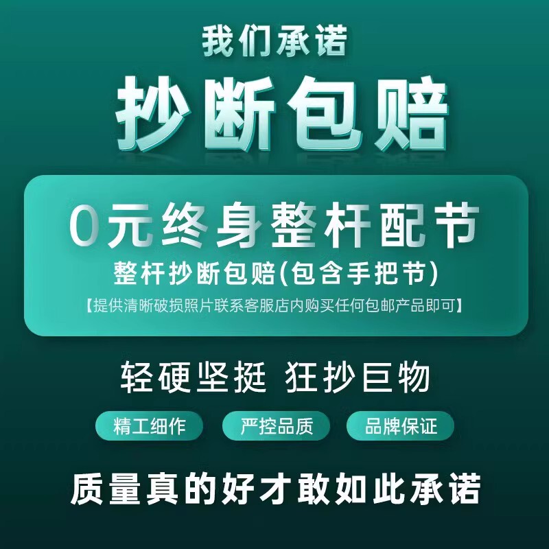 碳素抄网竿大物抄网杆超轻超硬台钓鱼网捞鱼网兜全套抄网套装鱼护