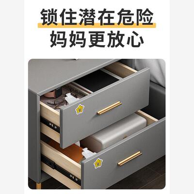 抽屉锁柜门锁免打孔隐形暗装儿童柜磁吸安全锁文件柜锁锁扣暗锁