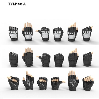 现货TYM158 1/6女兵人手套手型 适配PHICEN/TBleague包胶女素体