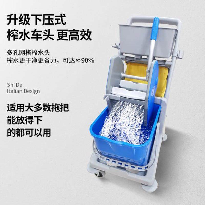 甄选施达榨水车拖把桶加厚拖地挤水桶压水车酒店商用多功能墩布压,家庭/个人清洁工具,拖把桶,淘宝优惠券,粉丝福利购,淘宝优惠卷