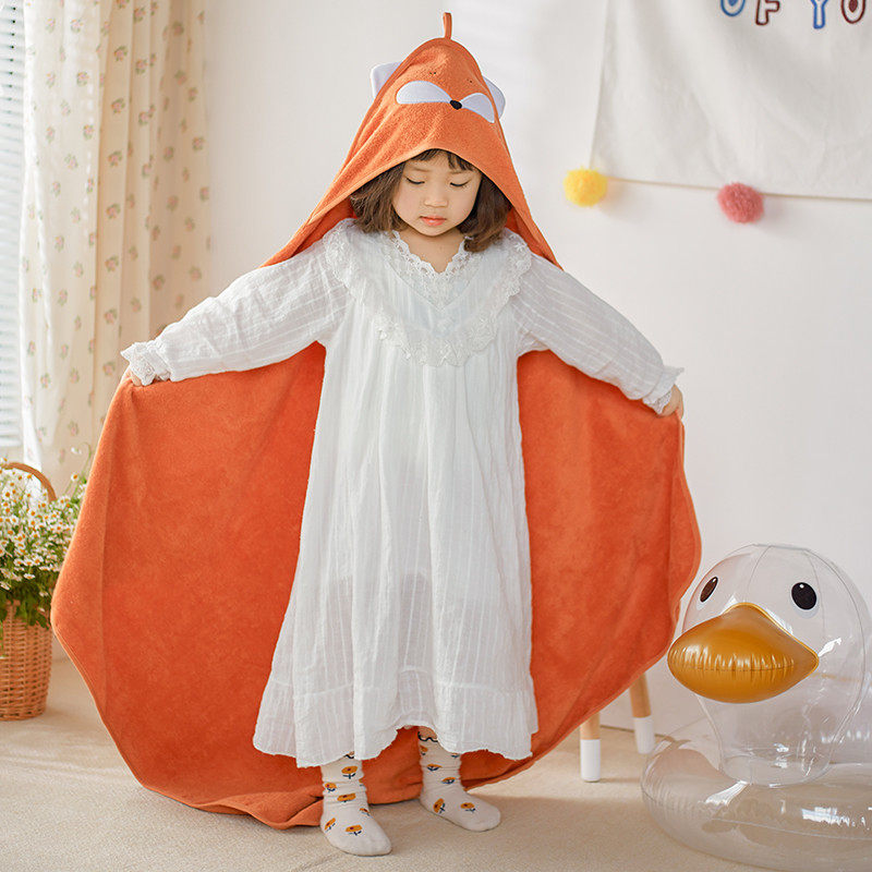 儿童超大浴巾新生宝宝洗澡超软儿童全棉超柔纯棉吸水卡通浴袍带帽,婴童用品,浴巾,淘宝优惠券,粉丝福利购,淘宝优惠卷