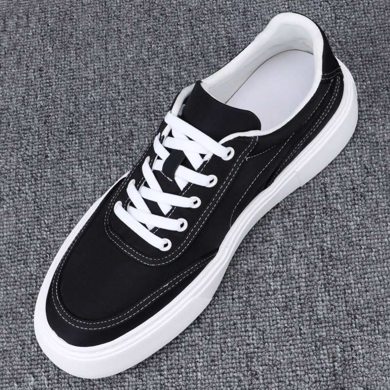 夏季男鞋2025新款时尚素面车缝线百搭帆布鞋男一脚蹬轻便透气板鞋,流行男鞋,布鞋,淘宝优惠券,粉丝福利购,淘宝优惠卷