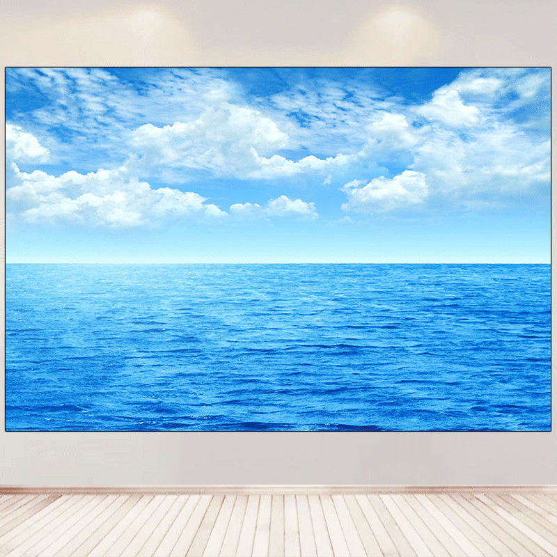 海边海景画一望无际大海风景画酒店民宿卧室挂画蓝天白云自粘贴画