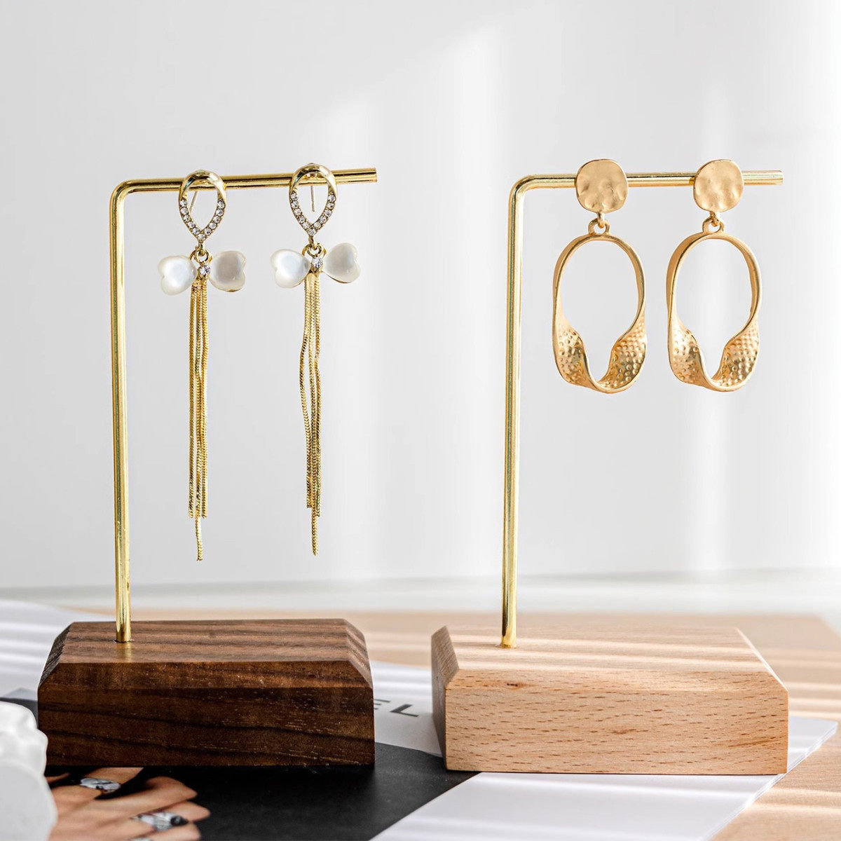 实木饰品展示架耳环架子耳饰陈列摆件珠宝首饰拍照摆拍道具收纳,3C数码配件,背景布类,淘宝优惠券,粉丝福利购,淘宝优惠卷