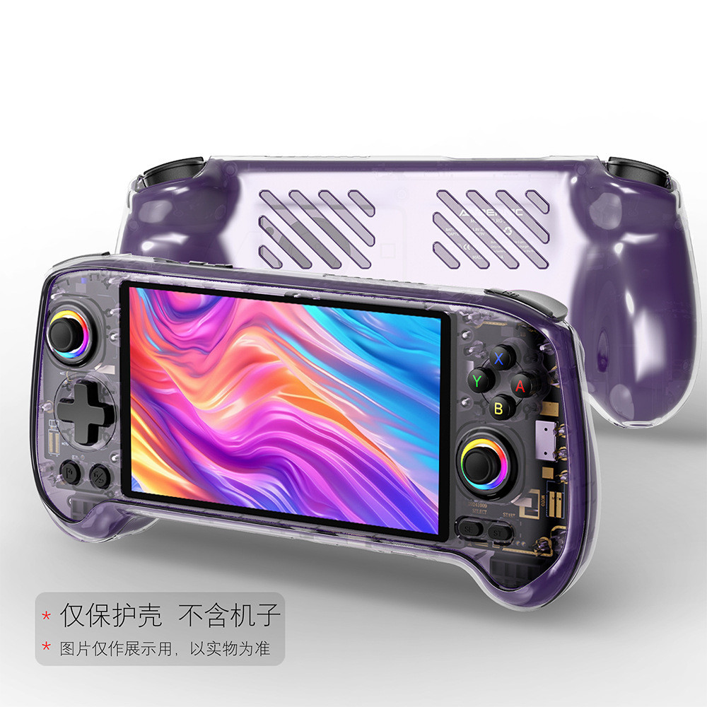2024年适用ANBERNIC安伯尼克RG 557开源复古掌机电脑游戏机配件透明硅胶TPU保护软套RG557防摔全包薄散热后壳