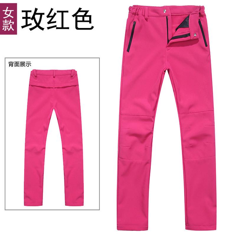 批发裤情侣款软壳抓绒冲锋裤男女弹力登山防寒户外运动透气保暖裤