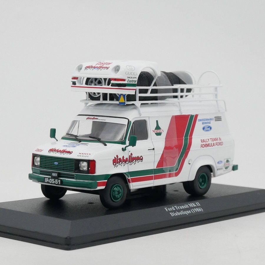 ixo 1:43 Ford Transit Mk2 1986福特全顺面包车拉力赛车队后勤车