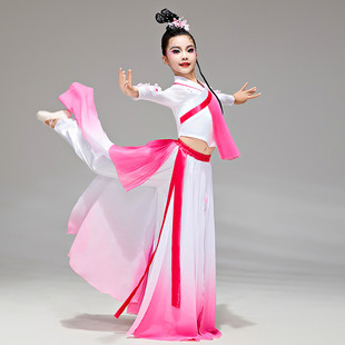 飘逸桃花挽月艺考舞蹈服装 25轻奢儿童古典舞演出服女新款 中国风女