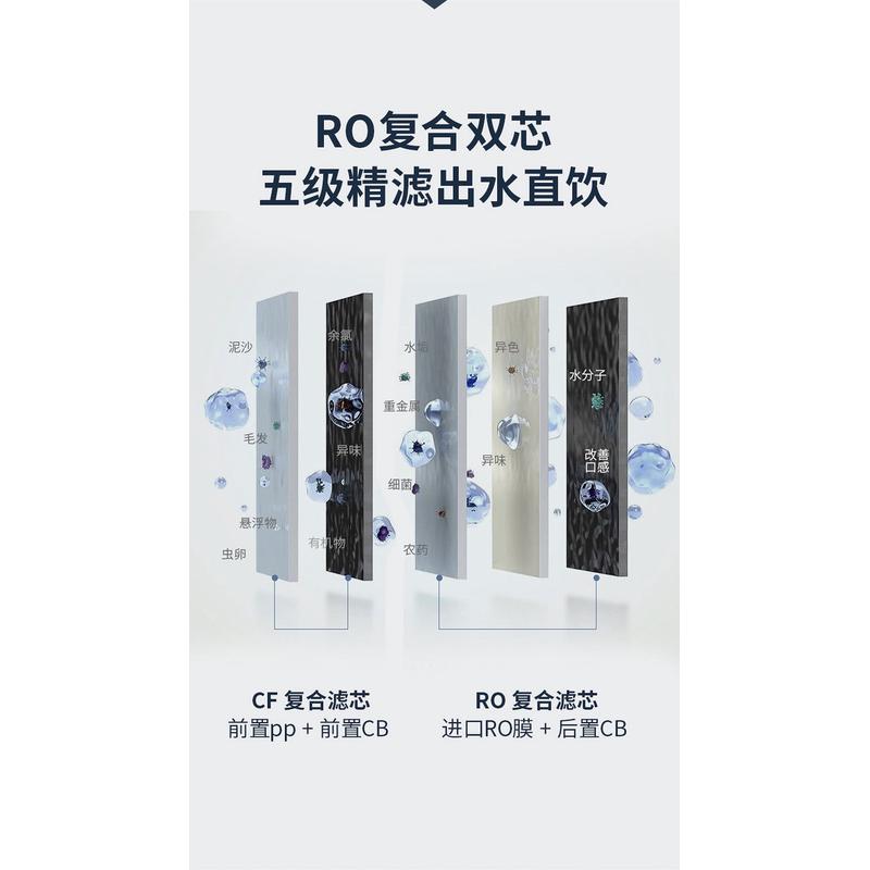 倍世BWT净水器家用直饮加热一体机RO反渗透过滤饮水机台式净水机