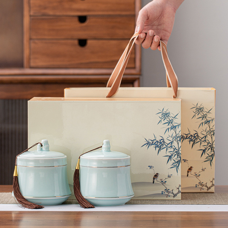 新款礼品茶叶罐礼盒白茶红茶绿茶半斤装金骏眉银针包装盒茶具