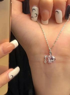 999纯银兔子项链女生轻奢小众本命年生肖兔2025年新款情人节礼物