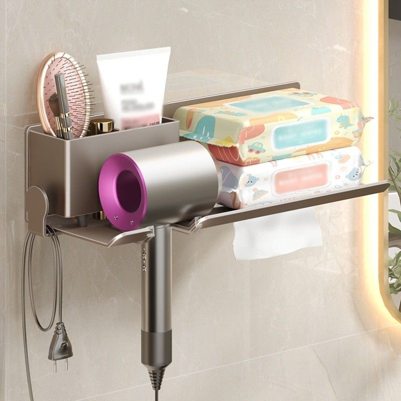 新品吹风机置物架免打孔卫生间电吹风挂架浴室壁挂式风筒支架收纳,家庭/个人清洁工具,吹风机置物架,淘宝优惠券,粉丝福利购,淘宝优惠卷
