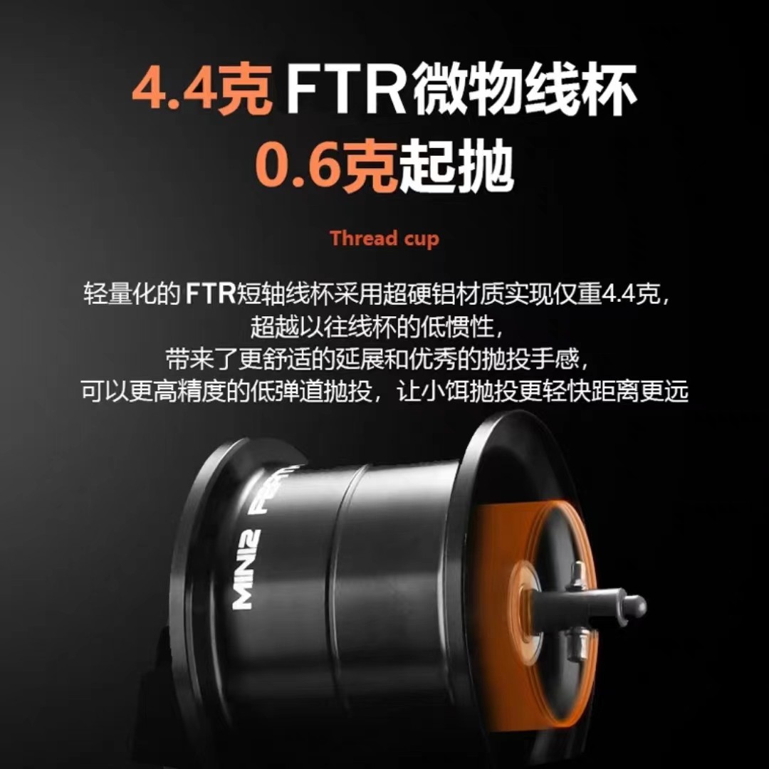 米歇尔极狐MINI2微物水滴轮小体路亚轮鱼线轮鱼轮超轻量防炸线渔