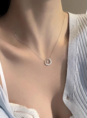 星月999纯银项链女轻奢小众设计感高级2025新款爆款闺蜜生日礼物