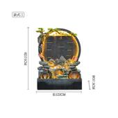 景观款 入户花园庭院水幕墙流水屏风摆件装 饰水景墙流水墙假山中式