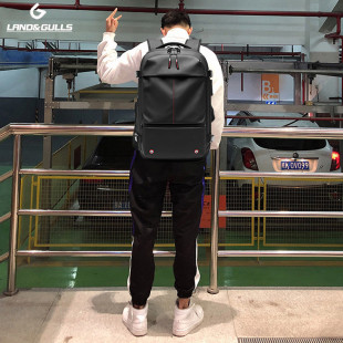 陆鸥旅行背包男款商务休闲双肩包多功能电脑包大容量出差旅行包男