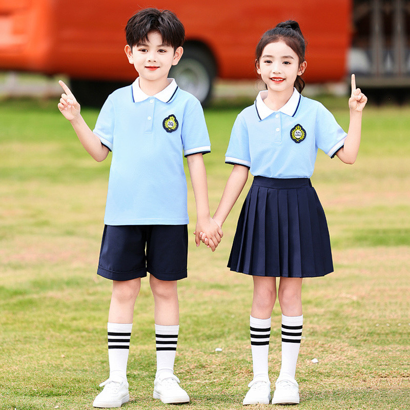 新品2025新款儿童小学生幼儿园大班毕业服英伦风纯棉园服校服夏季
