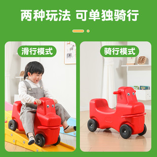 平衡滑道滑行车道 幼儿园滑行车轨道儿童滑滑车感统训练滑梯三段式