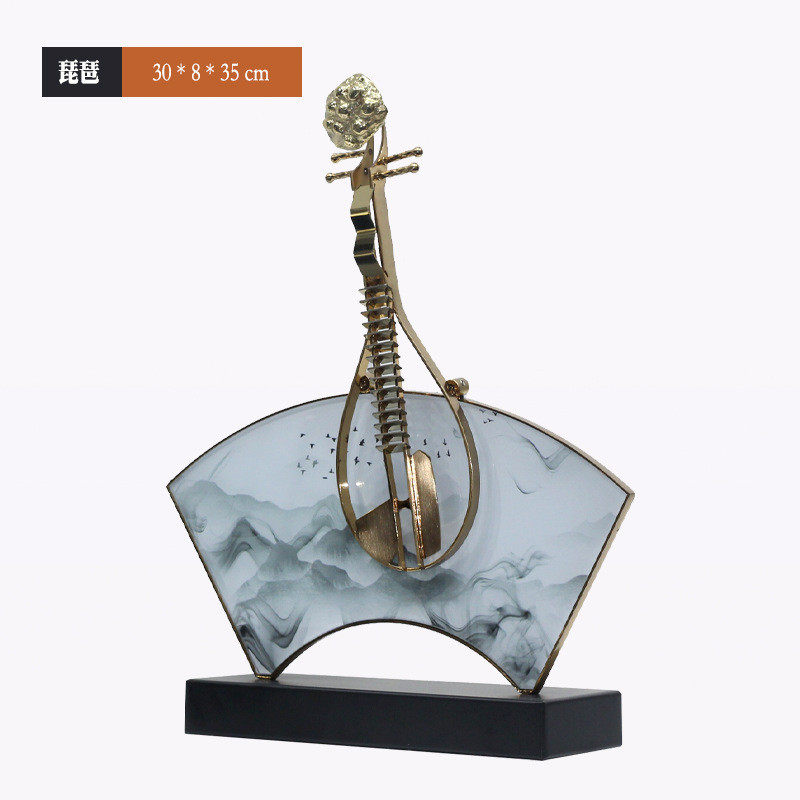 新中式样板房客厅玄关酒柜装饰品禅意售楼处茶室二胡琵琶扇子摆件,家居饰品,装饰摆件,淘宝优惠券,粉丝福利购,淘宝优惠卷