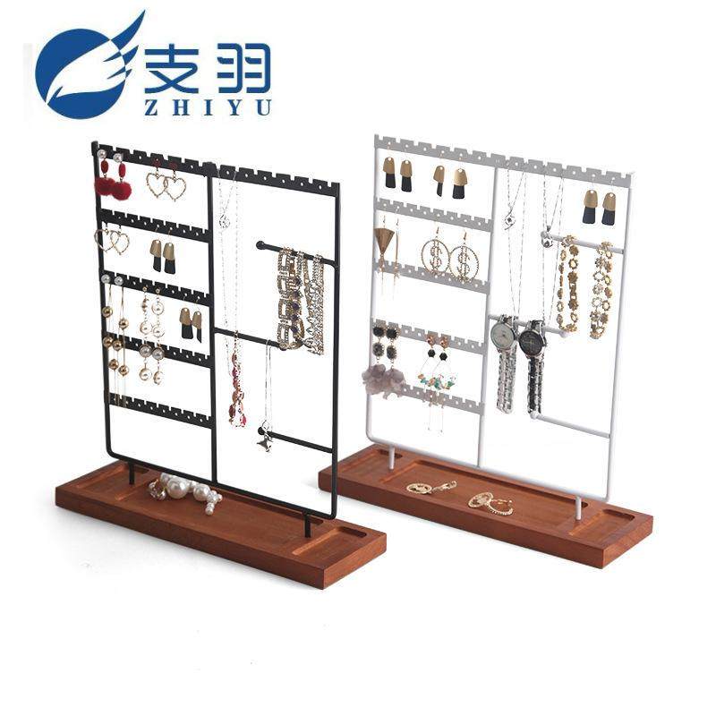 耳环支架耳环收纳耳环架珠宝收纳盒珠宝展示架带木质托盘,饰品/流行首饰/时尚饰品新,首饰展示架,淘宝优惠券,粉丝福利购,淘宝优惠卷