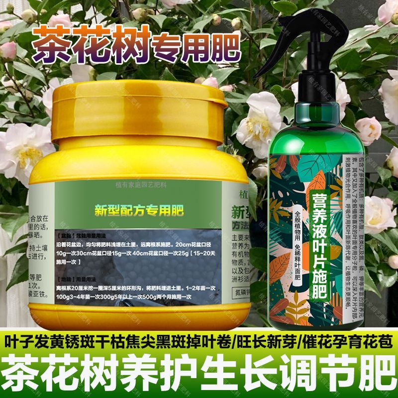 茶花树专用肥料盆栽树苗盆景养护化肥山茶花土壤营养液喷施肥肥料