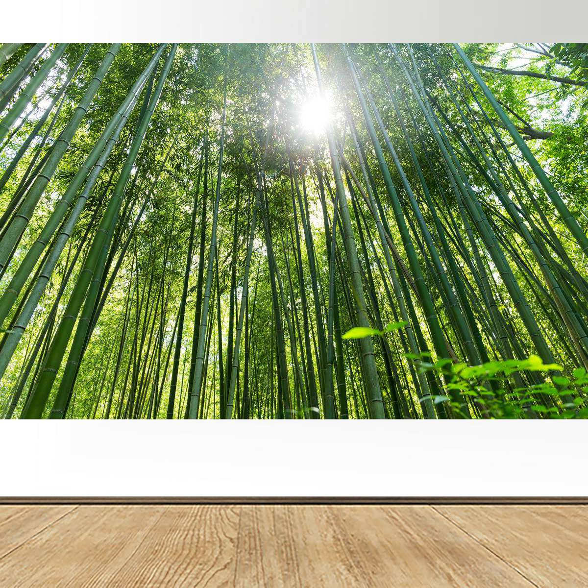 竹林竹子树木自然风景画装饰画绿色护眼海报客厅宿舍卧室墙壁贴画图片