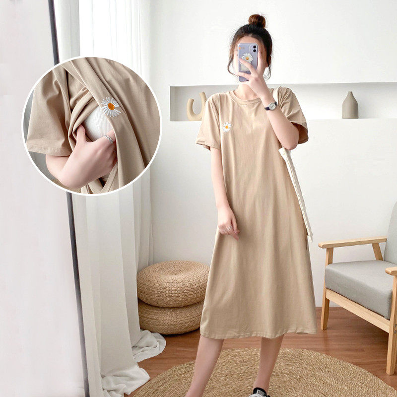 哺乳衣外出时尚夏季纯棉哺乳辣妈款睡裙喂奶t恤裙,孕妇装/孕产妇用品/营养,家居裙,淘宝优惠券,粉丝福利购,淘宝优惠卷