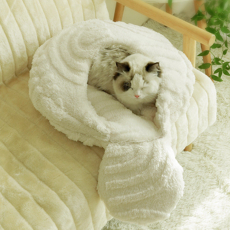 猫窝冬季保暖半封闭式安全感猫咪睡袋窝毛绒圆形翻盖狗窝宠物睡窝,宠物/宠物食品及用品,猫窝/屋/帐篷/沙发,淘宝优惠券,粉丝福利购,淘宝优惠卷