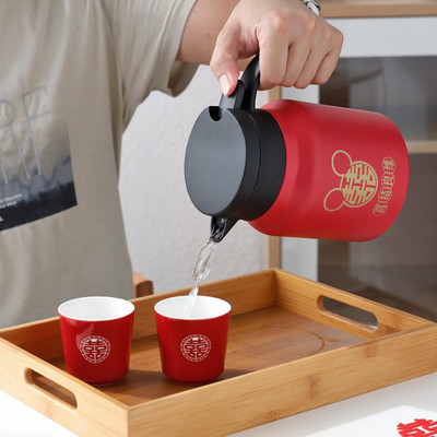 焖茶壶闷泡壶316不锈钢保温水杯1升大容量咖啡杯家用焖烧泡茶壶