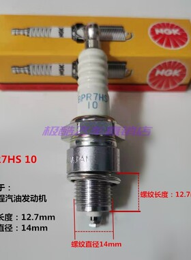 NGK火花塞BPR7HS-10适用于雅玛哈二两冲程摩托艇船外机汽油发动机