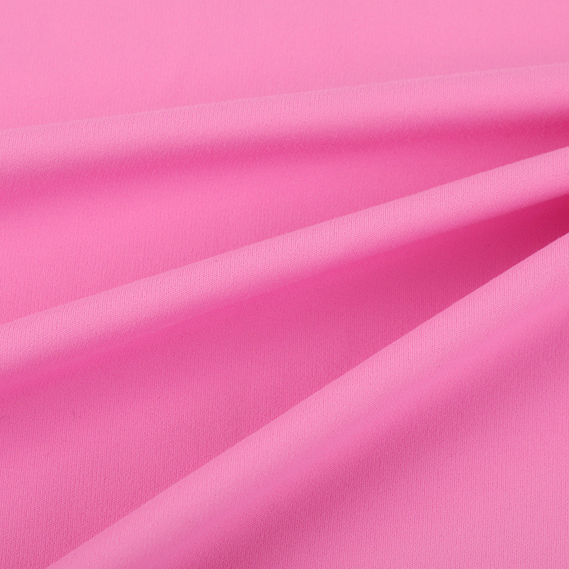 双面运动针织涤纶高弹速干磨毛面料涤氨双面运动瑜伽打底裤布料