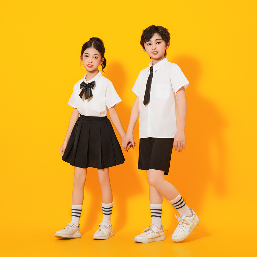 六一儿童表演服红裙子合唱演出小学生学院风校服英伦风班服套装