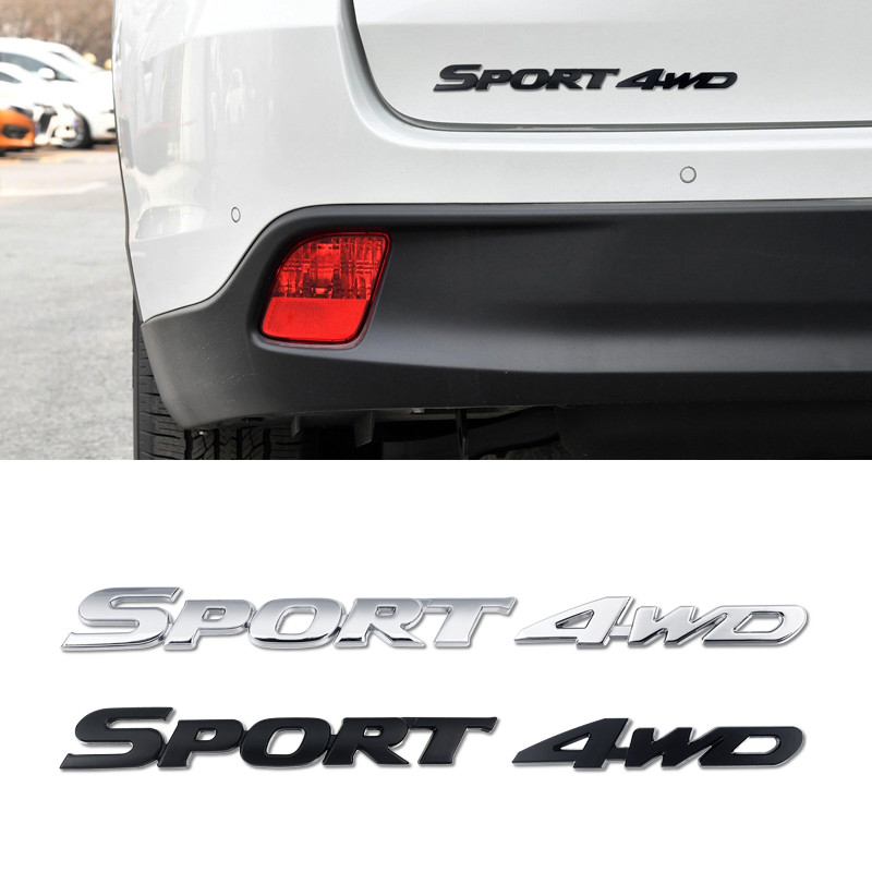 适用于4WD车标金属新汉兰达V6 AWD 车标车贴改装 越野车尾四驱标