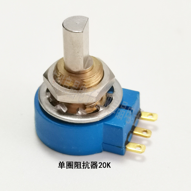 POD20-KSP102-20KPOD20KSP1021K2K5K10K半圆轴精密电位器