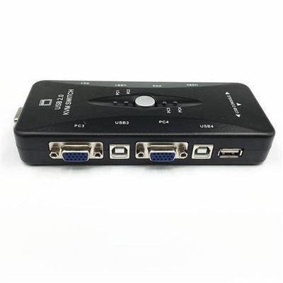 kvm四进一出切换器3口键鼠 vga切换器显示器usb共享器4进1出切换
