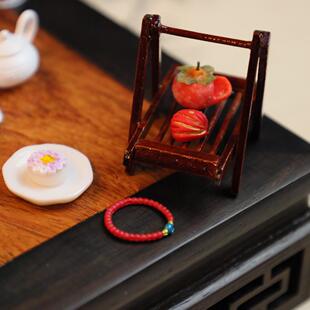 迷你家具娃娃屋粘土人日式中式微缩场景模型三角寿司糕点木架