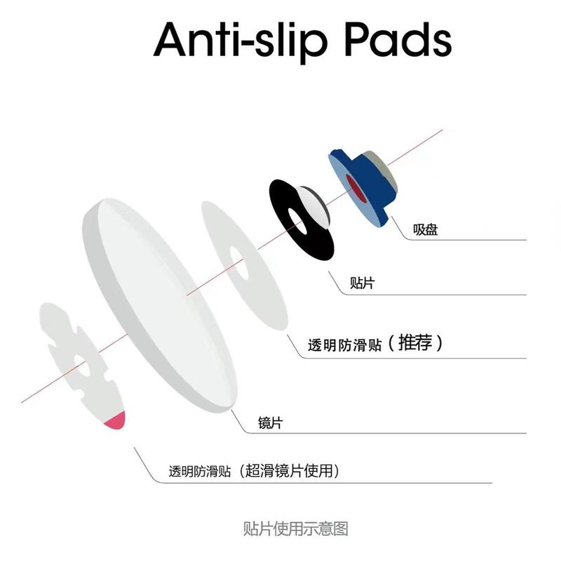 眼镜配件加工透明防滑贴镜片防滑贴 保护贴 ab混合透明贴 1000片